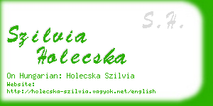 szilvia holecska business card